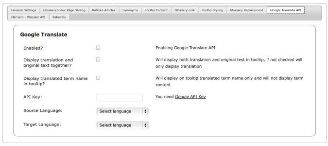 Tooltip-Glossar Google Translate